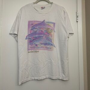 LBLC the label White Dolphin Graphic Tee